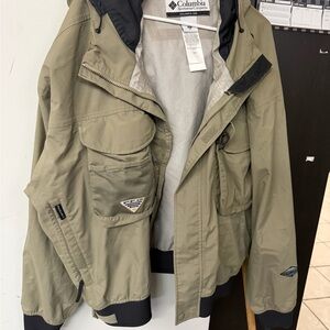 Columbia Olive Green Men's Hooded Field Jacket